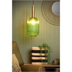 Lucide Hanglamp Maloto groen rond 20 cm