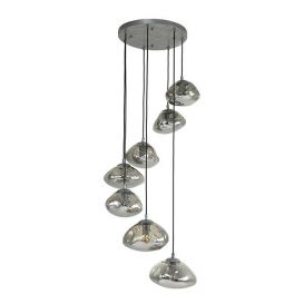 Hanglamp Round cloud 7-lichts oud zilver