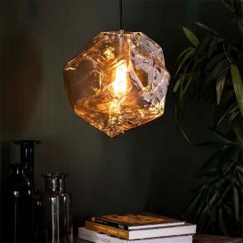 Hanglamp 1 lamp rock chromed glas