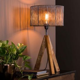 Tafellamp Tripod hout