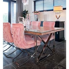 Eetkamerstoel Scarlett roze velvet Richmond-interiors
