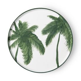 HKliving Dinerbord Palms Bold en basic ceramics groen