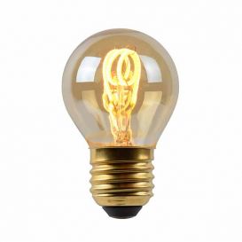 Lucide LED G45 E27/3W amber 4,5 cm dimbaar