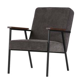 WOOOD Fauteuil Sally antraciet