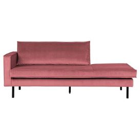 Daybed Rodeo links pink velvet BePureHome