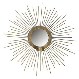 Spiegel Sunny met waxinehouder antique brass ø45 cm