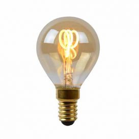 Lucide LED G45 E14/3W amber 4,5 cm dimbaar